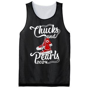 Chucks And Pearls Kamala Harris 2024 Support Gifts Women Mesh Reversible Basketball Jersey Tank