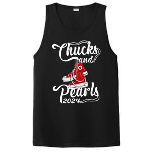 Chucks And Pearls Kamala Harris 2024 Support Gifts Women PosiCharge Competitor Tank