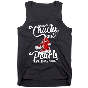 Chucks And Pearls Kamala Harris 2024 Support Gifts Women Tank Top