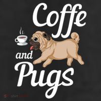 Coffee And Pugs 11oz C Handle Ceramic Mug