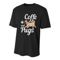 Coffee And Pugs Youth Performance Sprint T-Shirt