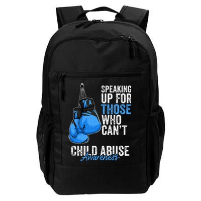 Child Abuse Prevention Awareness Boxing Gloves Blue Ribbon Daily Commute Backpack