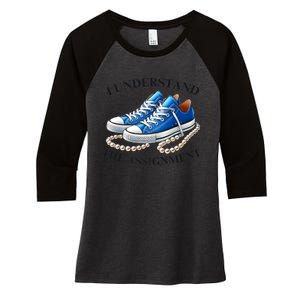 Chucks And Pearls Kamala 2024 I Understand The Assignment Women's Tri-Blend 3/4-Sleeve Raglan Shirt