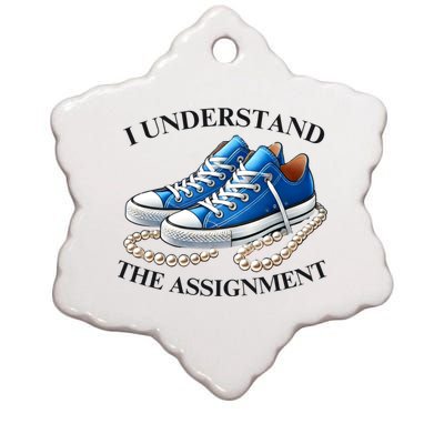 Chucks And Pearls Kamala 2024 I Understand The Assignment Ceramic Star Ornament