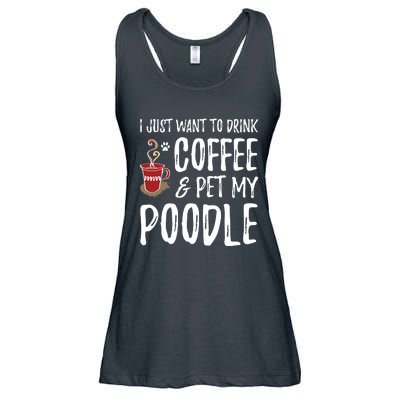 Coffee And Poodle For Poodle Dog Mom T Ladies Essential Flowy Tank