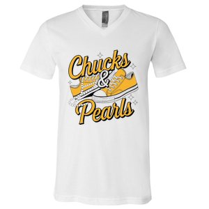 Chucks And Pearls 2024 V-Neck T-Shirt