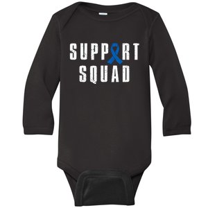 Child Abuse Prevention Awareness Warrior Support Squad Baby Long Sleeve Bodysuit