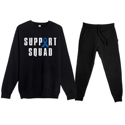 Child Abuse Prevention Awareness Warrior Support Squad Premium Crewneck Sweatsuit Set