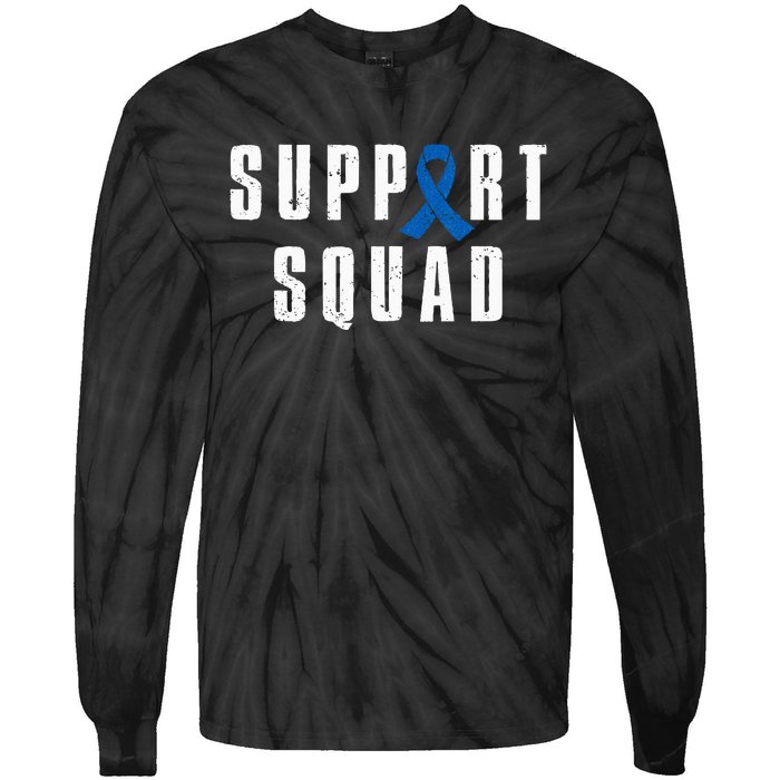 Child Abuse Prevention Awareness Warrior Support Squad Tie-Dye Long Sleeve Shirt