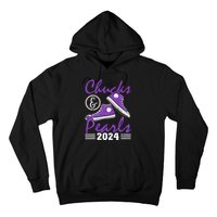 Chucks And Pearls 2024 Voting For Kamala Harris Usa Election Hoodie