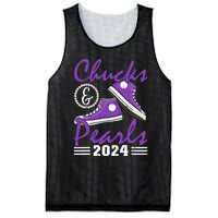 Chucks And Pearls 2024 Voting For Kamala Harris Usa Election Mesh Reversible Basketball Jersey Tank