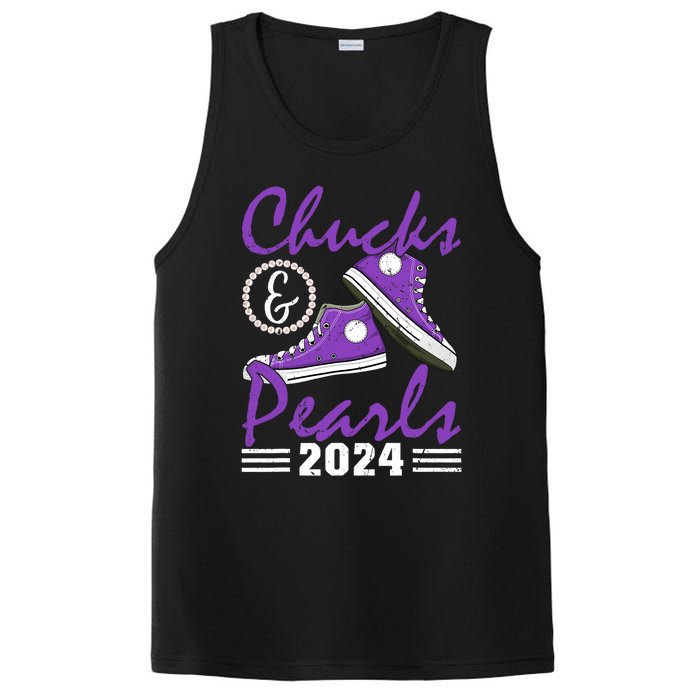 Chucks And Pearls 2024 Voting For Kamala Harris Usa Election PosiCharge Competitor Tank