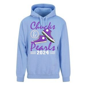 Chucks And Pearls 2024 Voting For Kamala Harris Usa Election Unisex Surf Hoodie