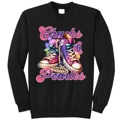 Chucks And Pearls Im With Her Kamala Harris 2024 Sweatshirt