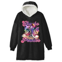 Chucks And Pearls Im With Her Kamala Harris 2024 Hooded Wearable Blanket