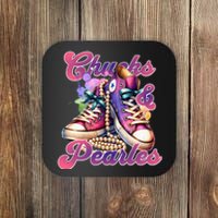 Chucks And Pearls Im With Her Kamala Harris 2024 Coaster