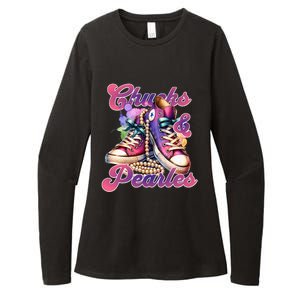 Chucks And Pearls Im With Her Kamala Harris 2024 Womens CVC Long Sleeve Shirt