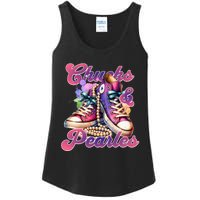 Chucks And Pearls Im With Her Kamala Harris 2024 Ladies Essential Tank