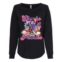 Chucks And Pearls Im With Her Kamala Harris 2024 Womens California Wash Sweatshirt