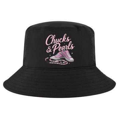 Chucks And Pearls 2024 Kamala Harris For President 47th Cool Comfort Performance Bucket Hat