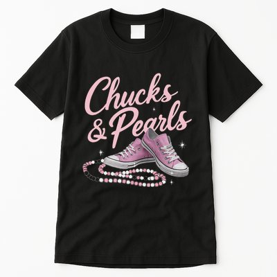 Chucks And Pearls 2024 Kamala Harris For President 47th Tall T-Shirt
