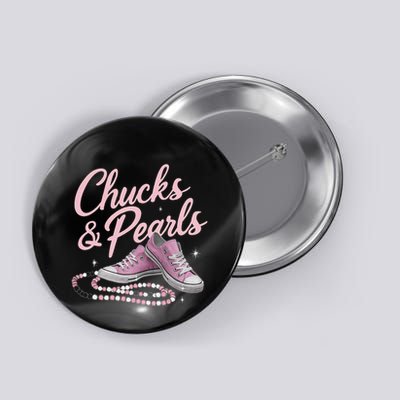 Chucks And Pearls 2024 Kamala Harris For President 47th Button