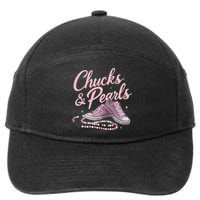 Chucks And Pearls 2024 Kamala Harris For President 47th 7-Panel Snapback Hat