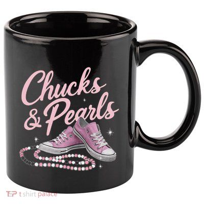 Chucks And Pearls 2024 Kamala Harris For President 47th 11oz C Handle Ceramic Mug