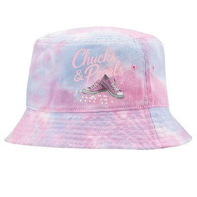 Chucks And Pearls 2024 Kamala Harris For President 47th Tie-Dyed Bucket Hat