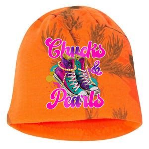 Chucks And Pearls Kamala Harris 2024 For President 47 Kati - Camo Knit Beanie