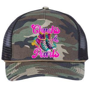 Chucks And Pearls Kamala Harris 2024 For President 47 Retro Rope Trucker Hat Cap