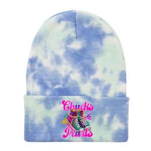 Chucks And Pearls Kamala Harris 2024 For President 47 Tie Dye 12in Knit Beanie