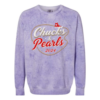 Chucks And Pearls For Women 2024 Colorblast Crewneck Sweatshirt