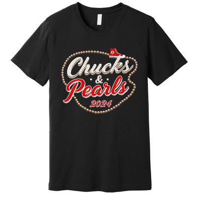 Chucks And Pearls For Women 2024 Premium T-Shirt