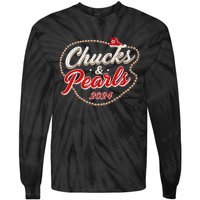 Chucks And Pearls For Women 2024 Tie-Dye Long Sleeve Shirt