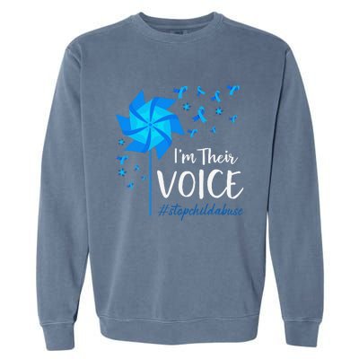 Child Abuse Prevention Awareness IM Their Voice Pinwheel Garment-Dyed Sweatshirt