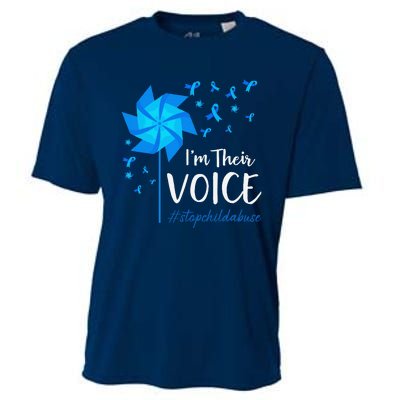 Child Abuse Prevention Awareness IM Their Voice Pinwheel Cooling Performance Crew T-Shirt