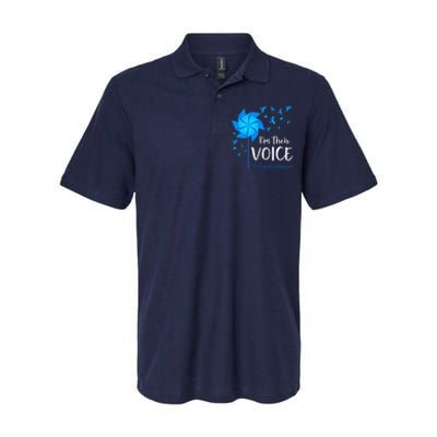 Child Abuse Prevention Awareness IM Their Voice Pinwheel Softstyle Adult Sport Polo