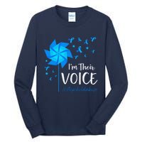 Child Abuse Prevention Awareness IM Their Voice Pinwheel Tall Long Sleeve T-Shirt