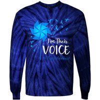 Child Abuse Prevention Awareness IM Their Voice Pinwheel Tie-Dye Long Sleeve Shirt