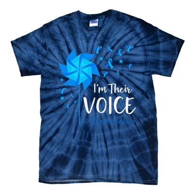 Child Abuse Prevention Awareness IM Their Voice Pinwheel Tie-Dye T-Shirt