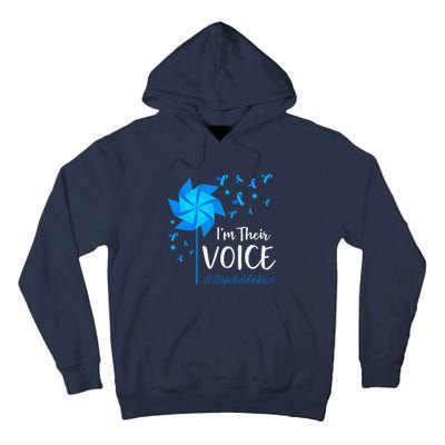 Child Abuse Prevention Awareness IM Their Voice Pinwheel Tall Hoodie