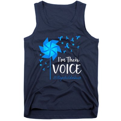 Child Abuse Prevention Awareness IM Their Voice Pinwheel Tank Top