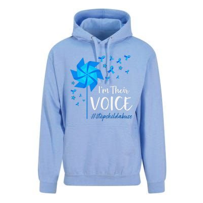 Child Abuse Prevention Awareness IM Their Voice Pinwheel Unisex Surf Hoodie