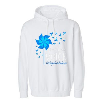 Child Abuse Prevention Awareness IM Their Voice Pinwheel Garment-Dyed Fleece Hoodie