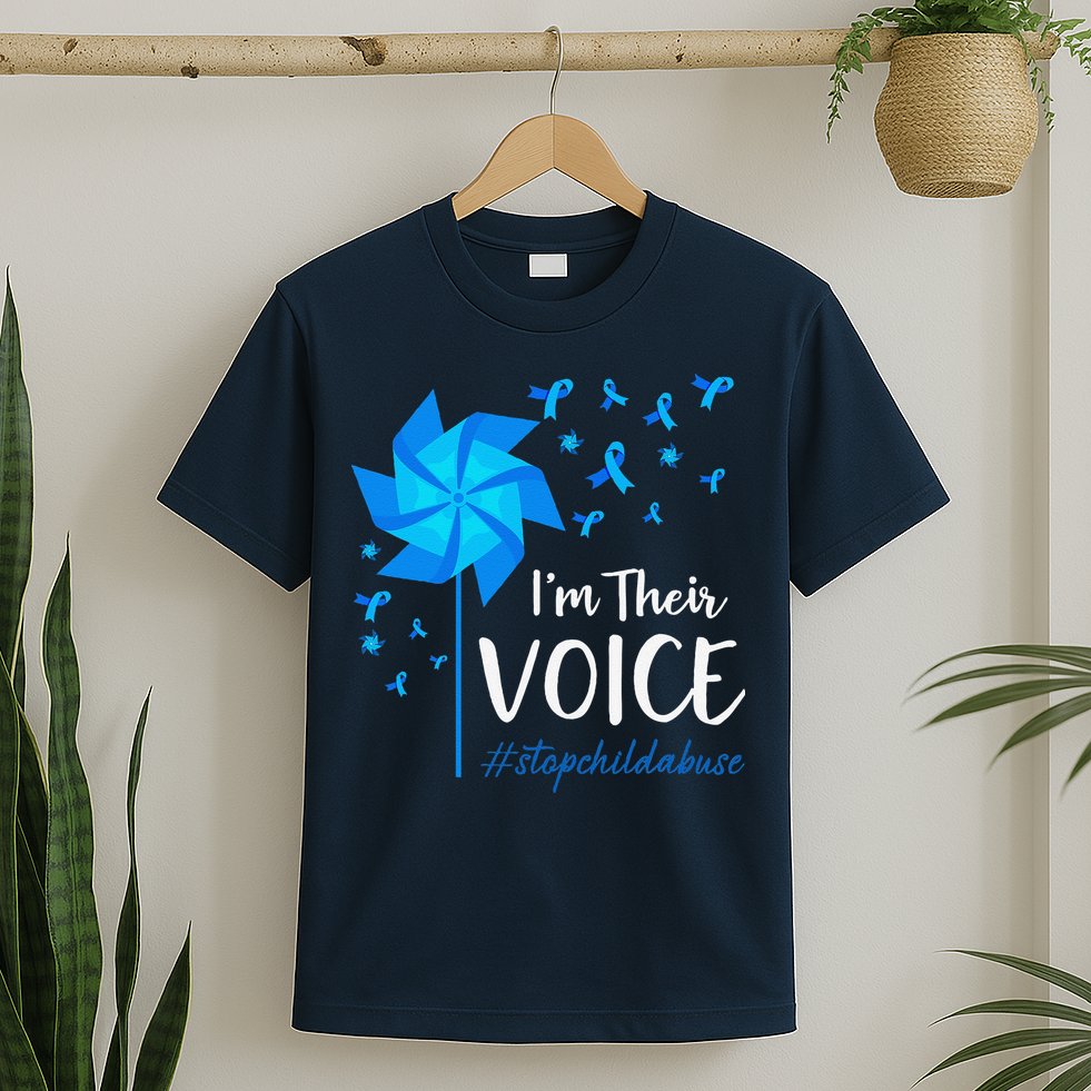 Child Abuse Prevention Awareness IM Their Voice Pinwheel T-Shirt