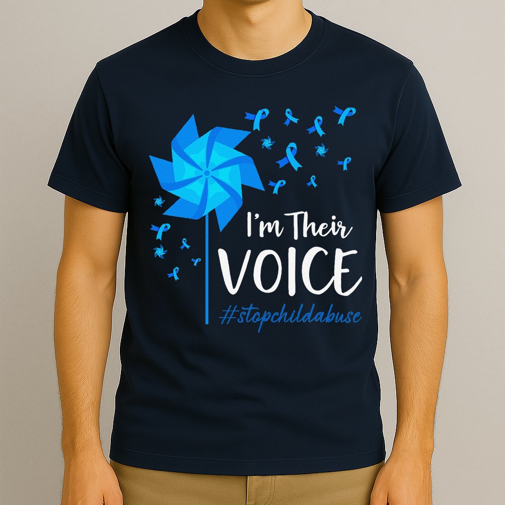 Child Abuse Prevention Awareness IM Their Voice Pinwheel T-Shirt