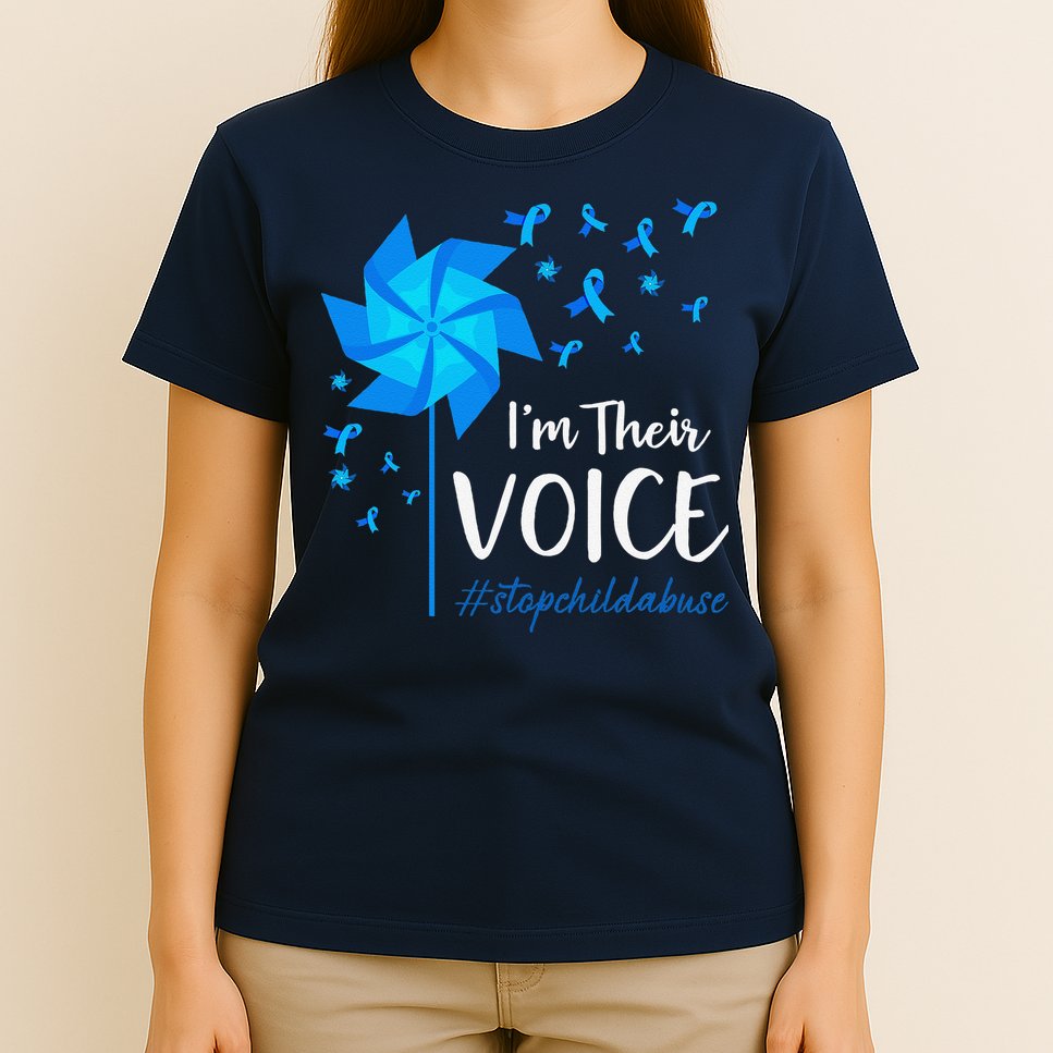 Child Abuse Prevention Awareness IM Their Voice Pinwheel T-Shirt