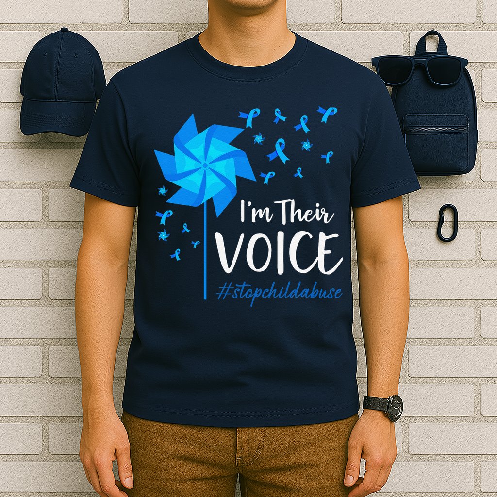 Child Abuse Prevention Awareness IM Their Voice Pinwheel T-Shirt