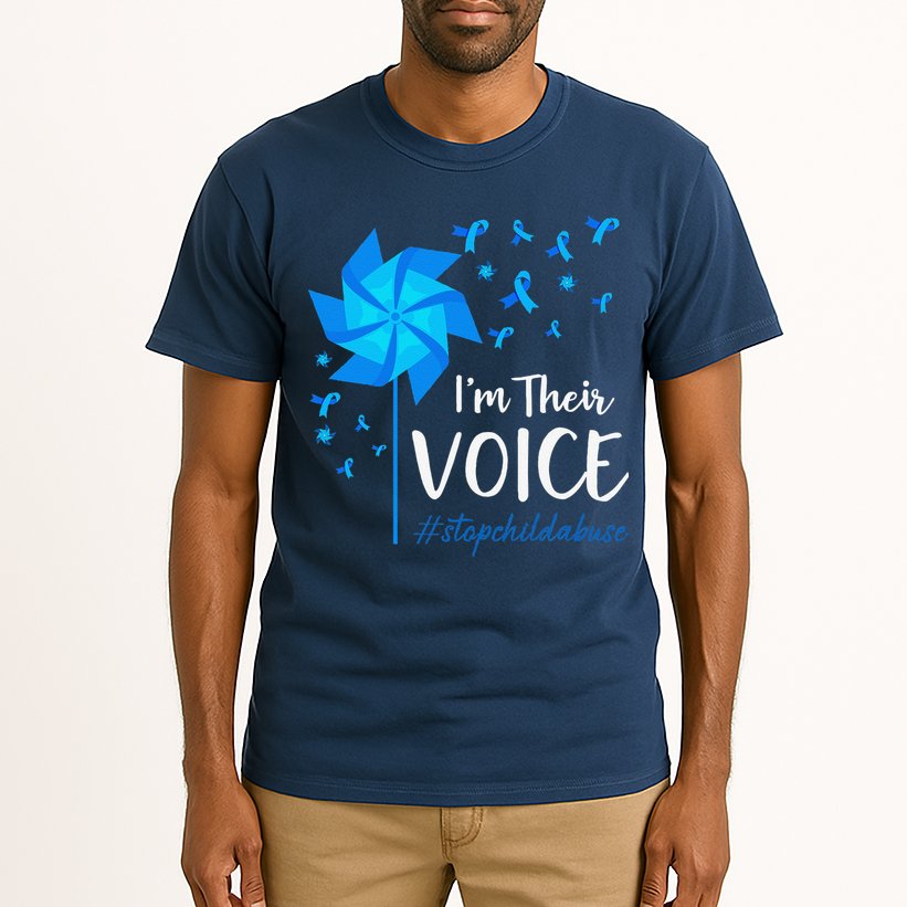 Child Abuse Prevention Awareness IM Their Voice Pinwheel Tall T-Shirt